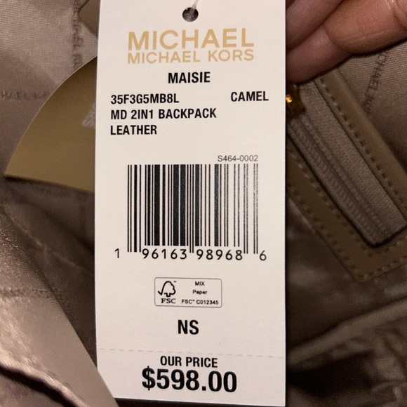 Michael Kors Jet Set Medium Leather Backpack with Chain - Picture 9 of 9